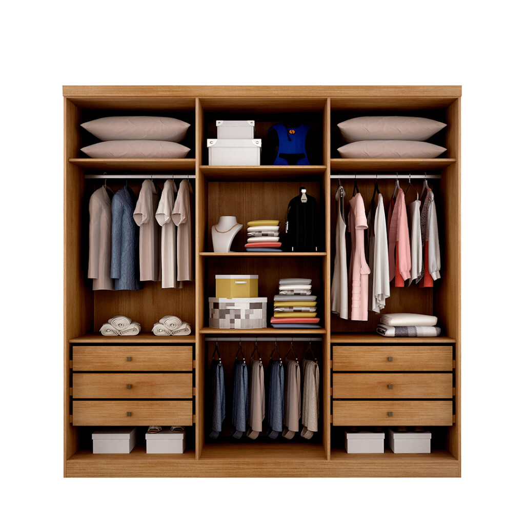 Clau móveis GUARDA-ROUPA-VERTICE-6PTS4GAV-CUMARU-FENDI-3
